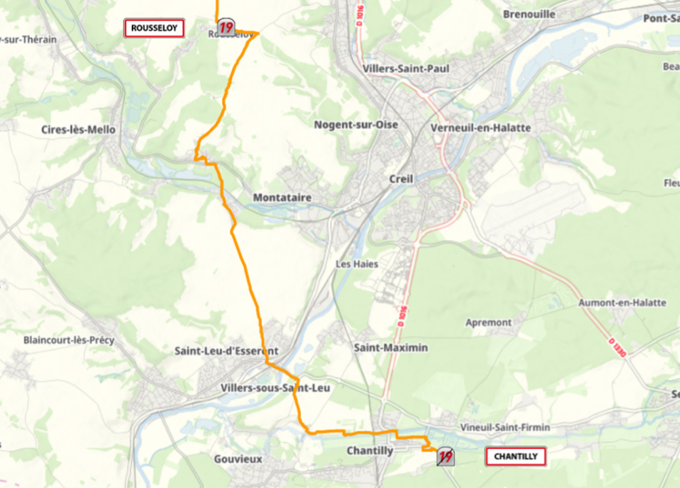 La Route du Poisson, itinéraire de Rousseloy à Chantilly
